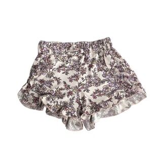 Btween Girls Pink Floral Ruffle Trim Elastic Waist Shorts